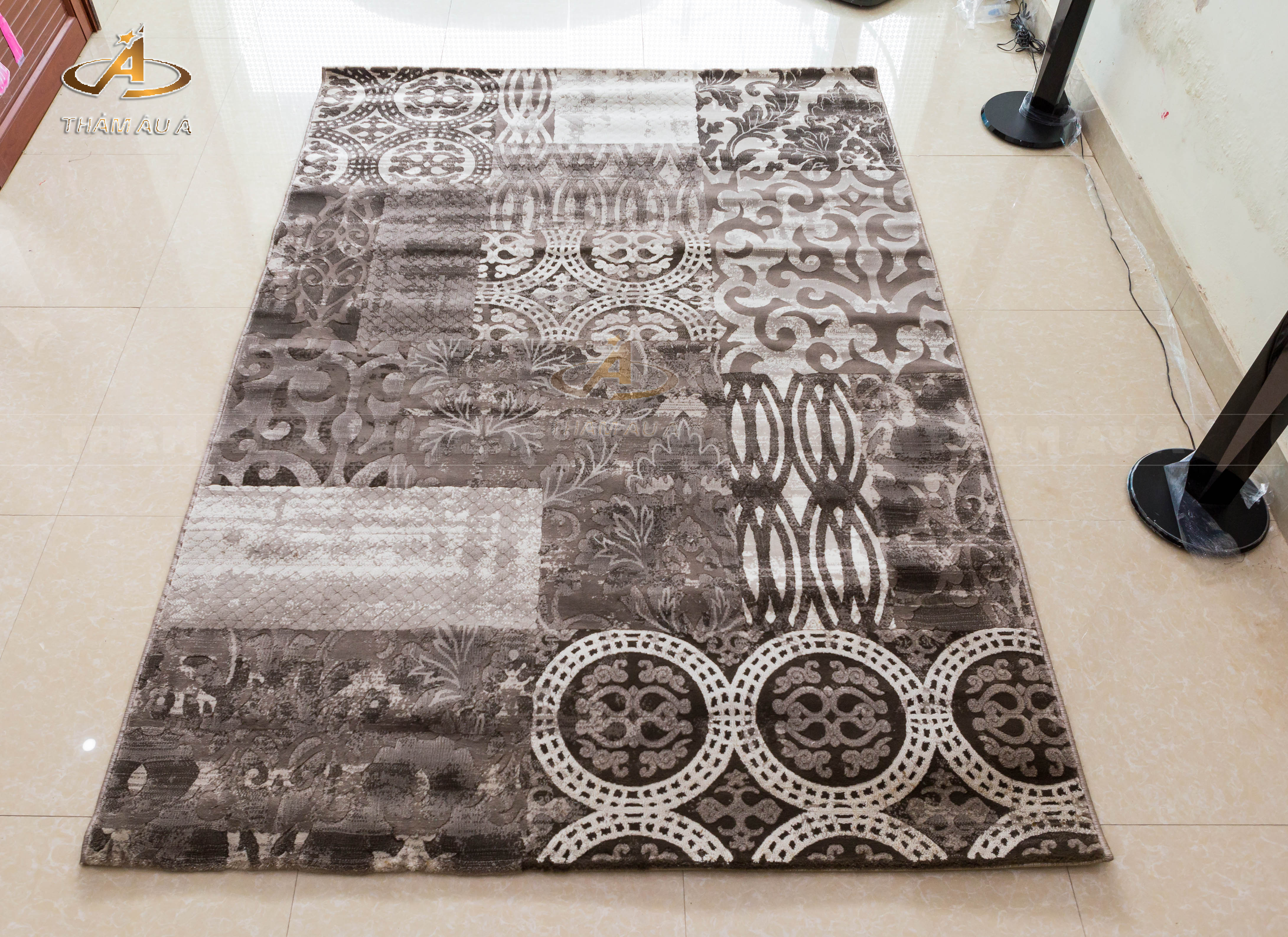 Mẫu thảm phòng khách Athana 260 Platin