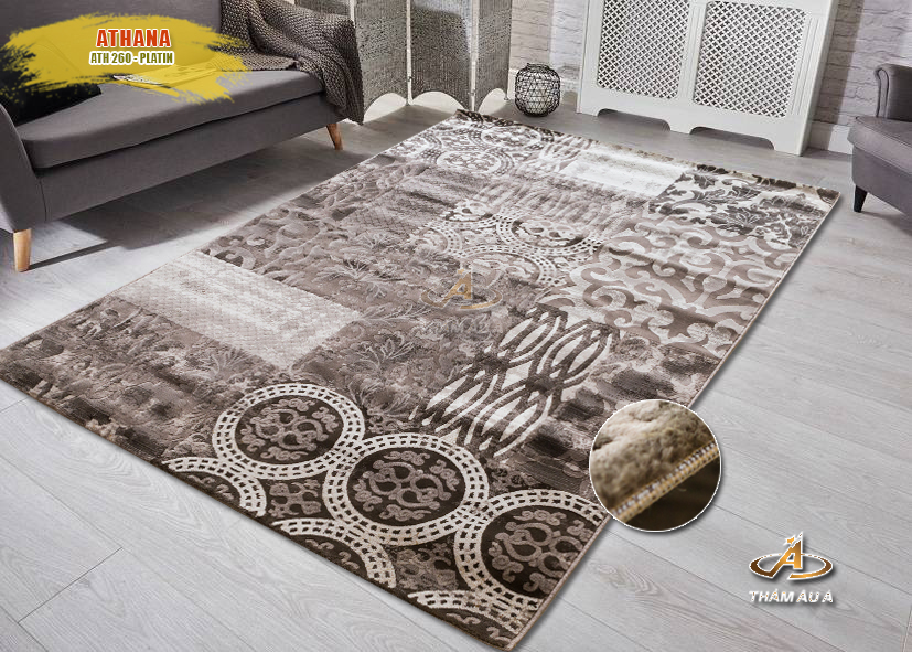 Mẫu thảm phòng khách Athana 260 Platin
