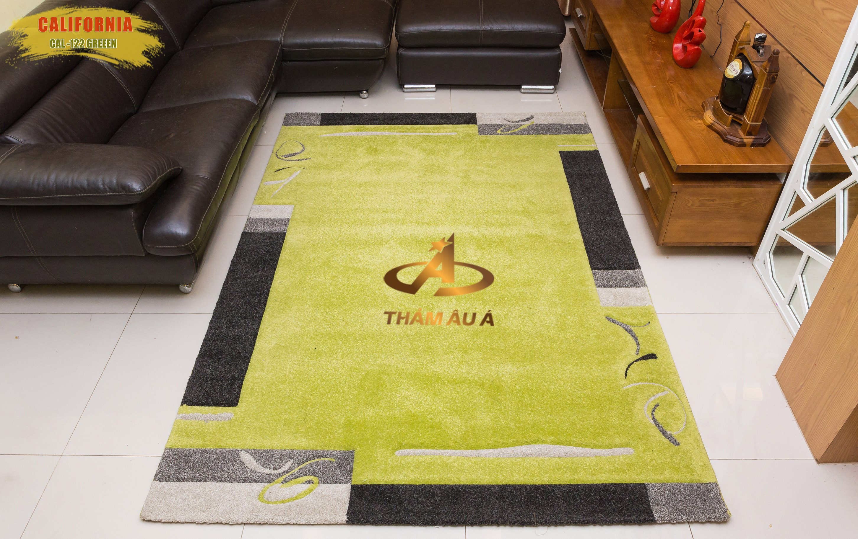 Thảm trang trí nhập khẩu CALIFORNIA 122 GREEN
