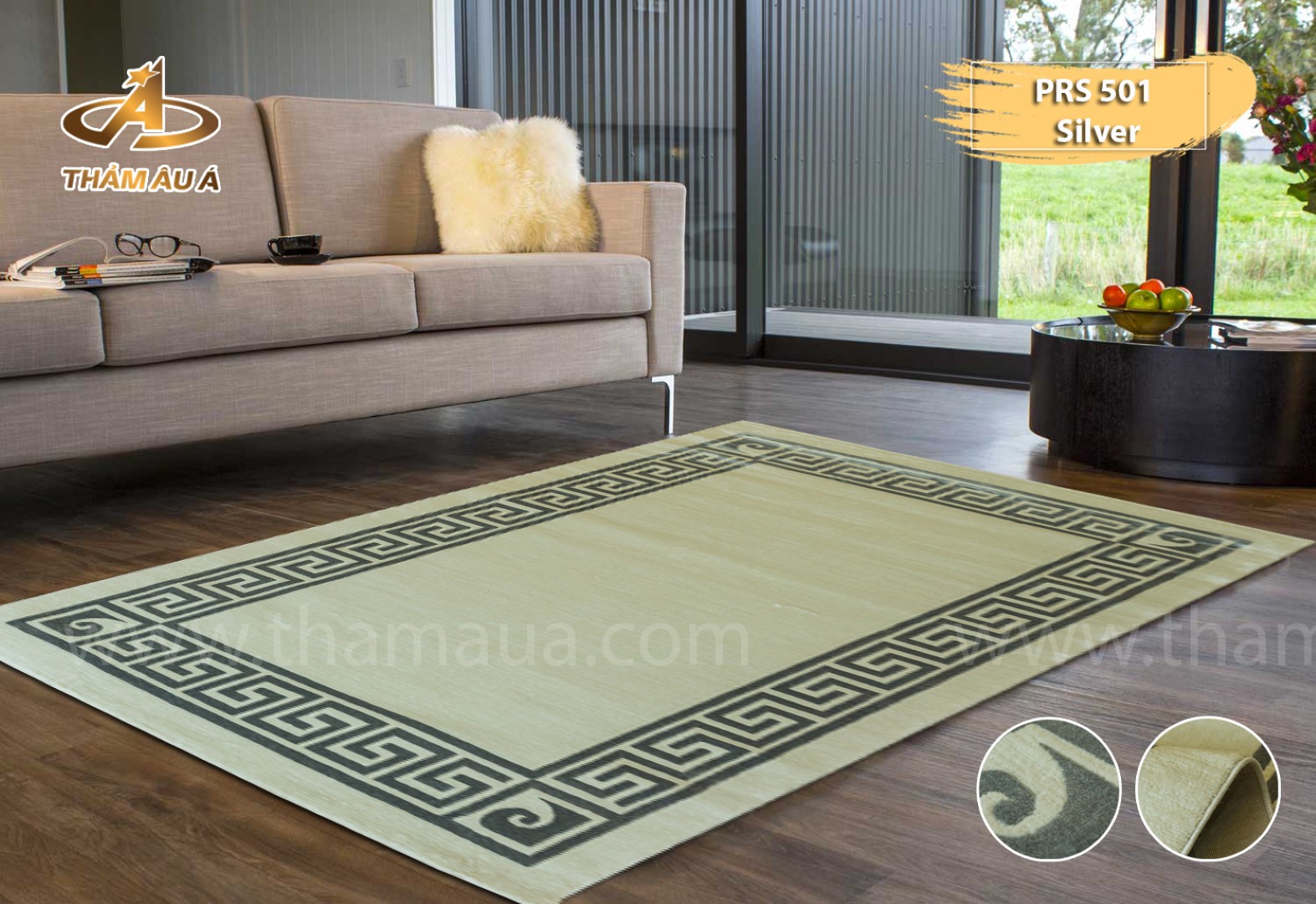 Thảm Nhập Khẩu Paris 501 Silver