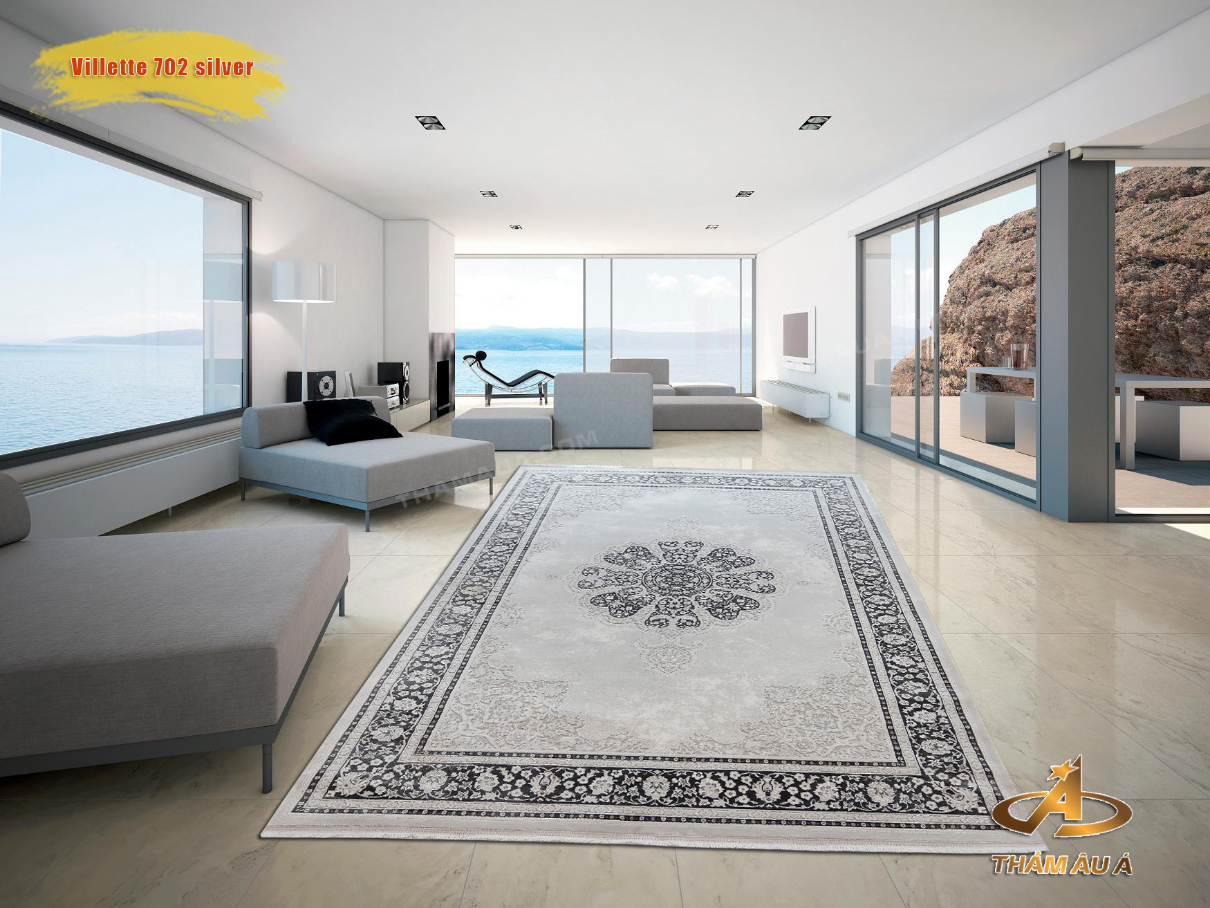 Thảm Trang Trí Villette 702 Silver