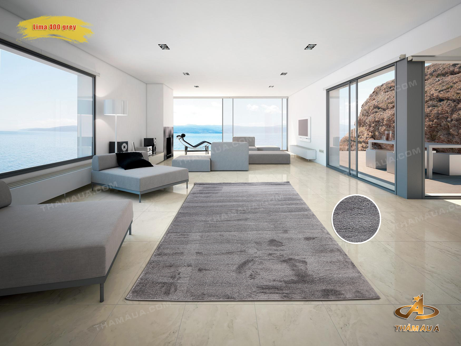 Thảm Trang Trí Lima 400 Grey Beige