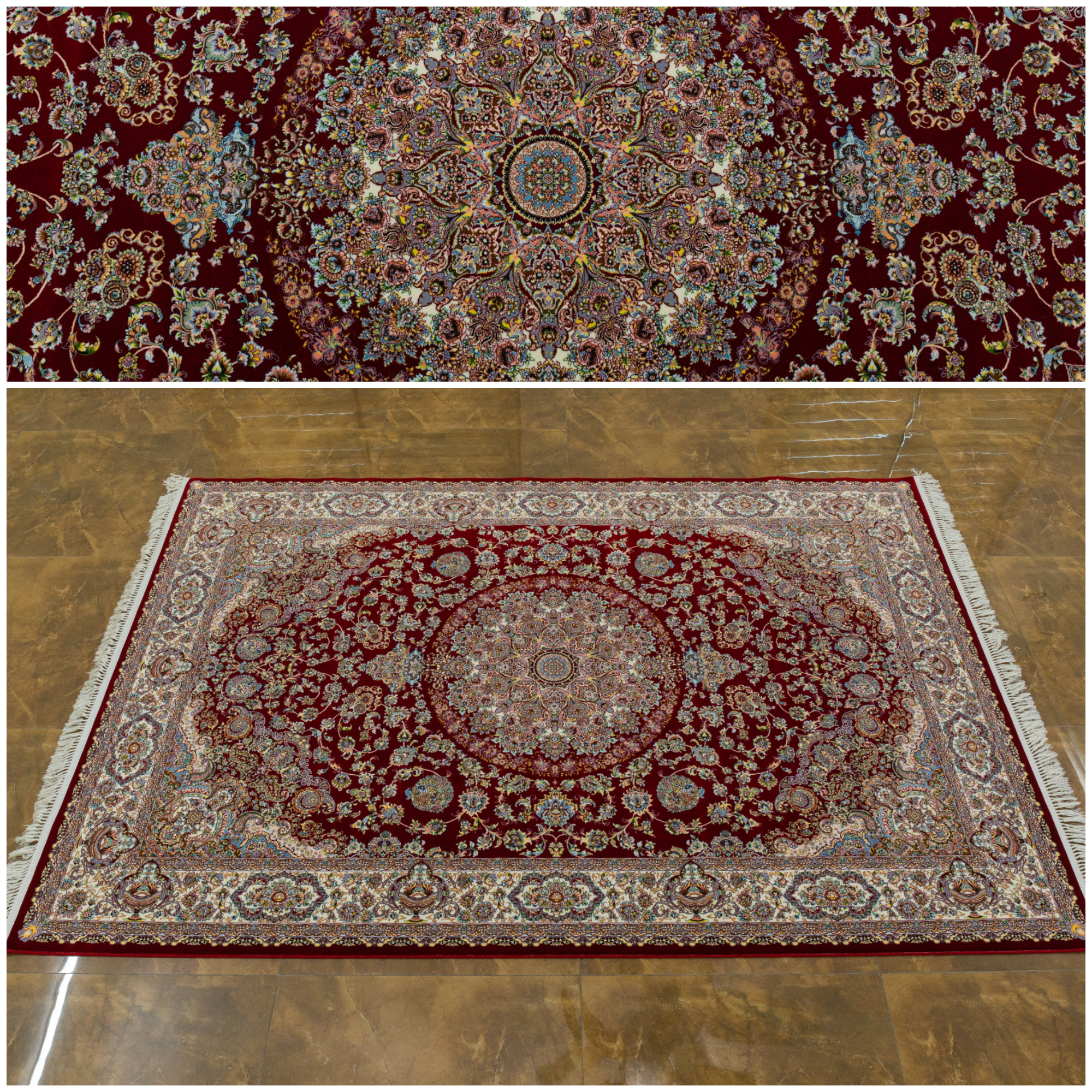 Thảm Nhập Khẩu Iran Diba Red 1200