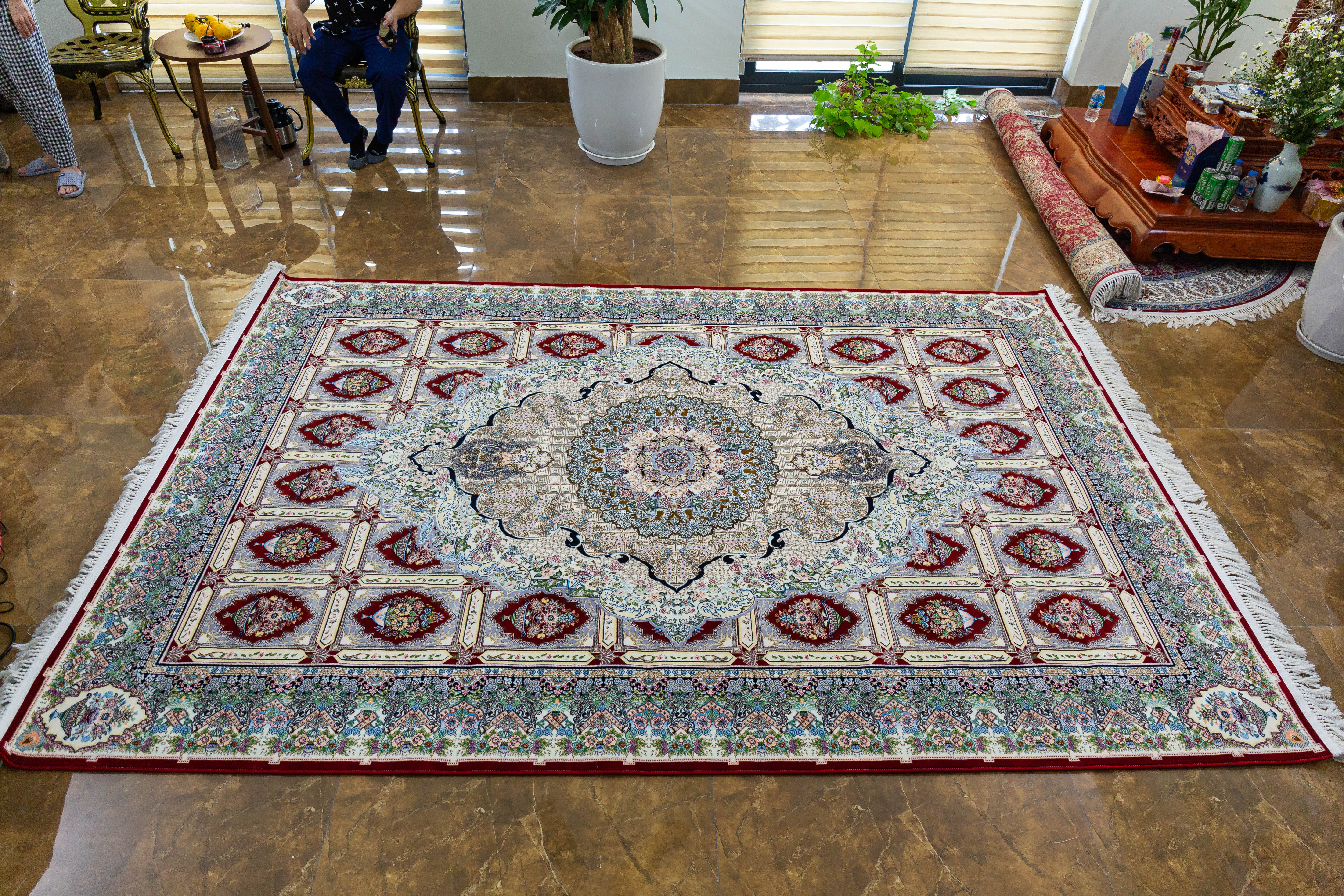 Thảm Nhập Khẩu Iran Khatoom Silver 1200