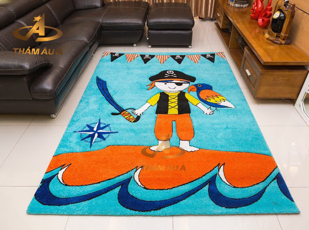 Thảm Trang Trí Cho Bé California 172 Aqua