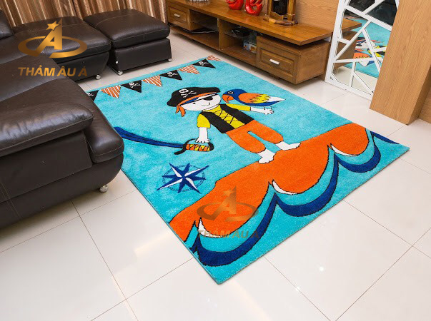 Thảm Trang Trí Cho Bé California 172 Aqua