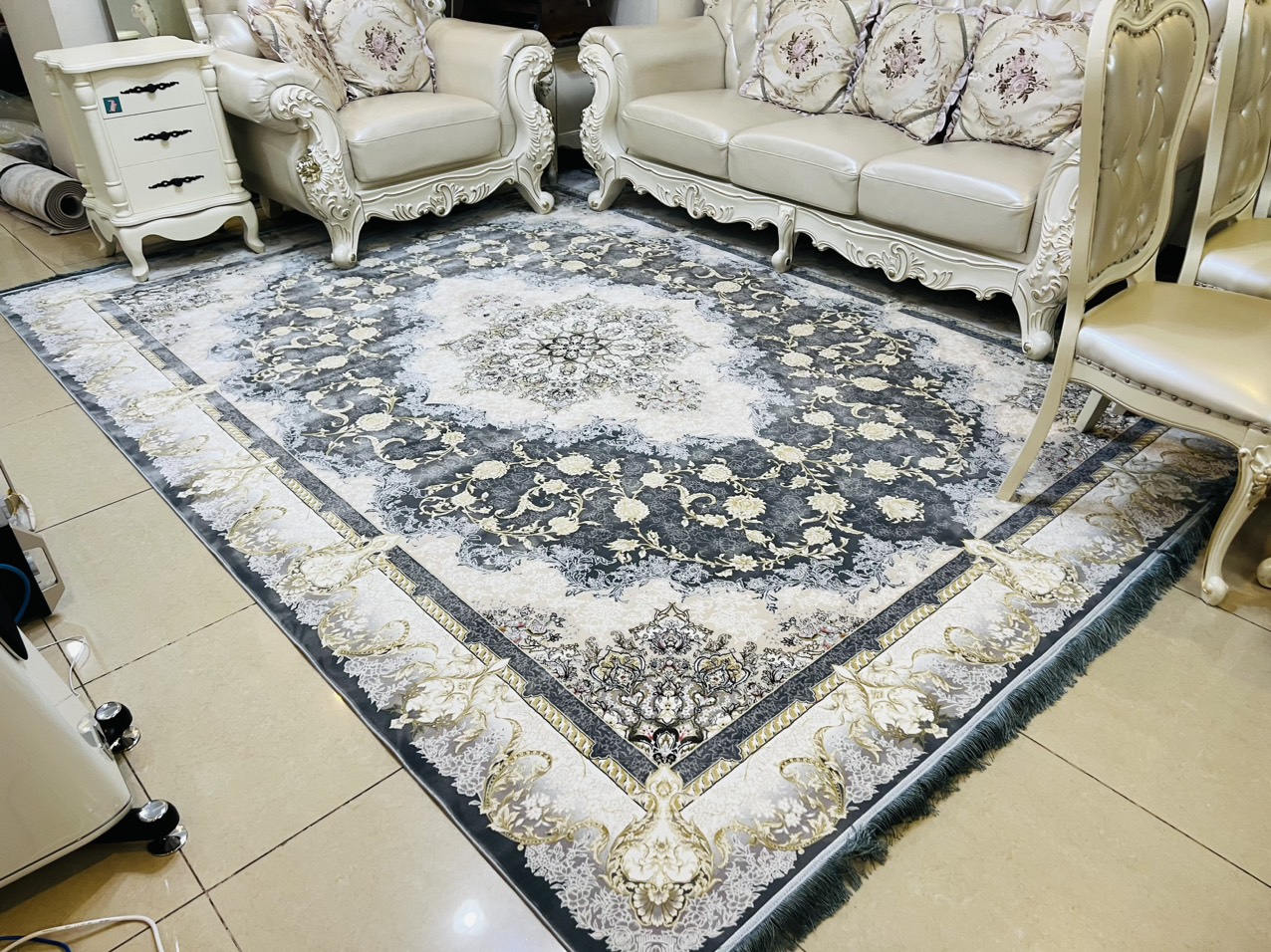 Thảm nhập khẩu Iran Roxana Gray 1500